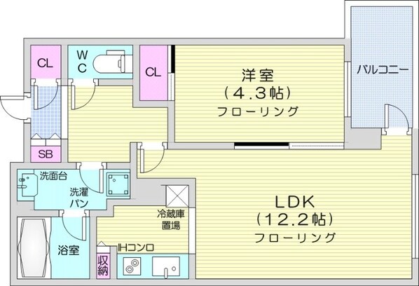 西１１丁目駅 徒歩6分 3階の物件間取画像